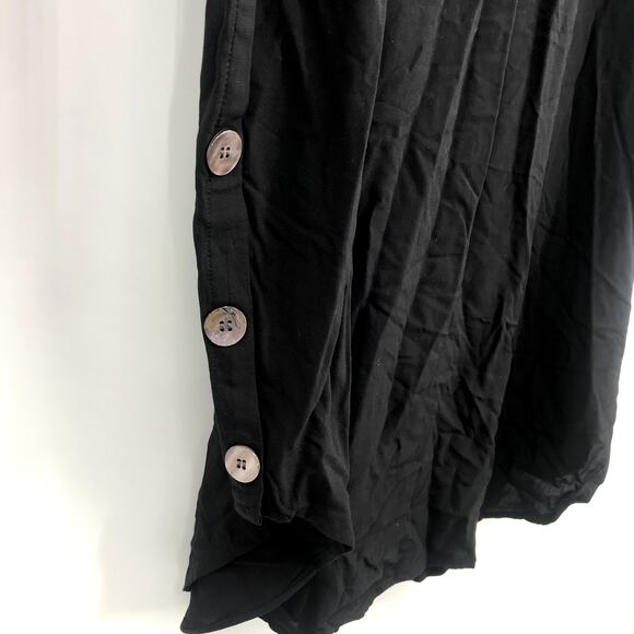 Vero Moda Giada Long Shirt Plus 16 Button Front Long Sleeve Tunic Black NWT - Picture 12 of 12